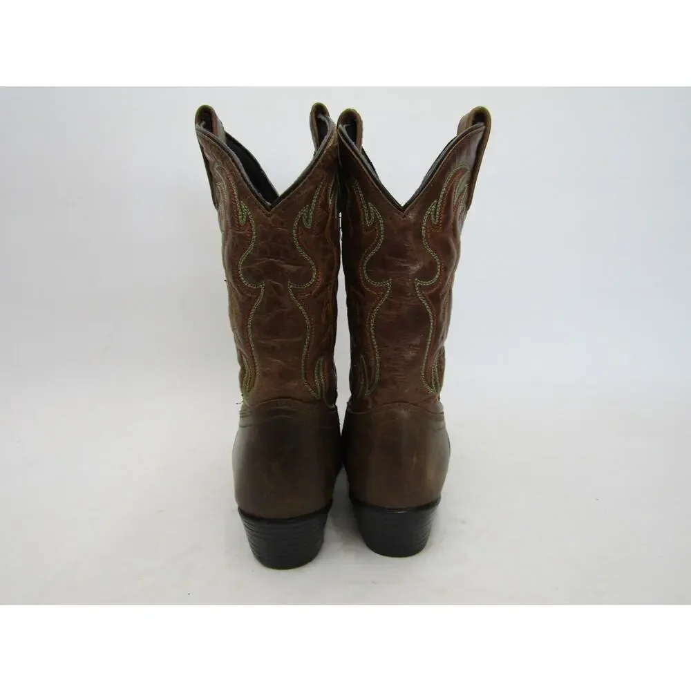 Smoky Mountain Little Kids Youth Sz 13.5 Brown Leather Western Cowboy Boots